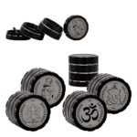 Metalinis smulkintuvas "Grace Glass Ganash Black" (4 dalių)