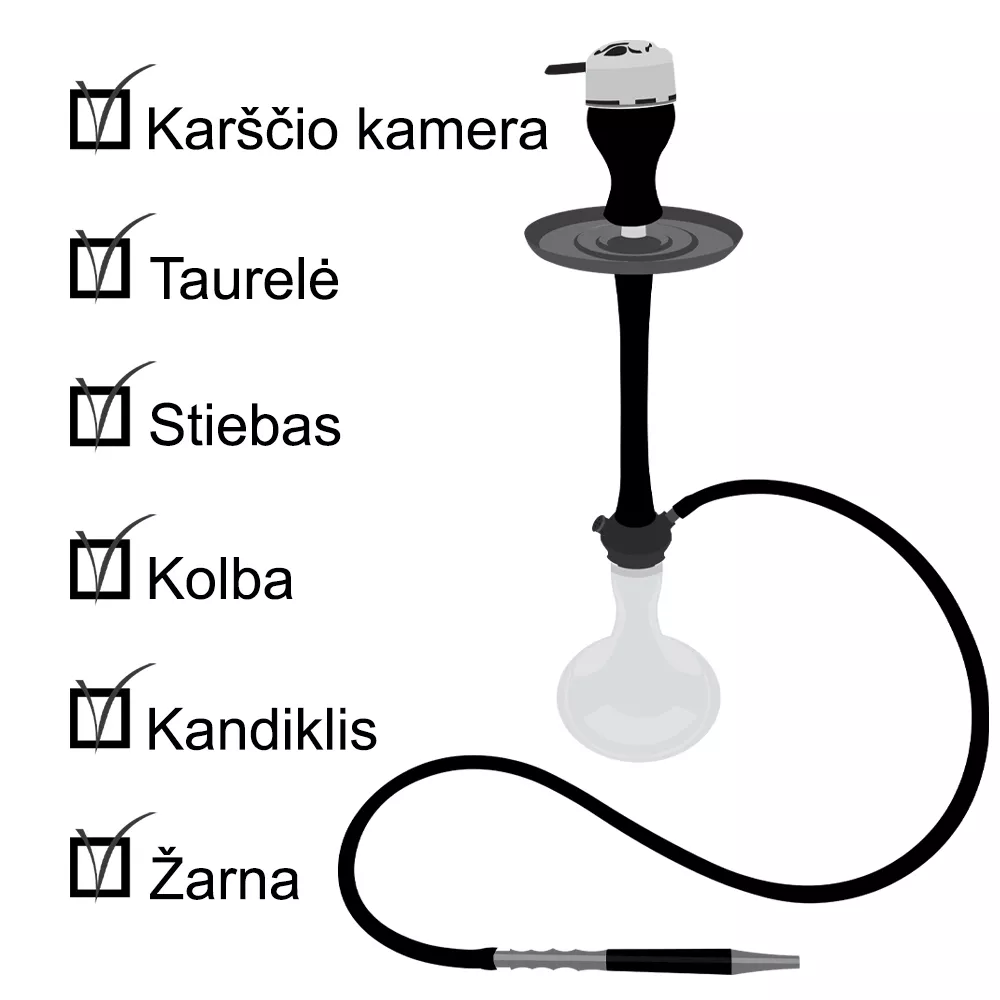 Kompl hmd taurele stiebas kolba kandiklis zarna - Bongai.lt