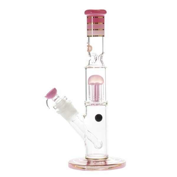 Stiklinė vandens pypkė „Grace Glass Pink Cane” 31.5 cm