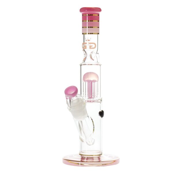 Stiklinė vandens pypkė „Grace Glass Pink Cane” 31.5 cm
