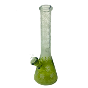 Stiklinė vandens pypkė „Green Snowflake Beaker” 34 cm