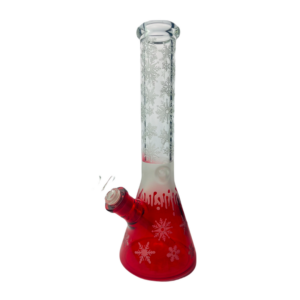 Stiklinė vandens pypkė „Red Snowflake Beaker” 34 cm