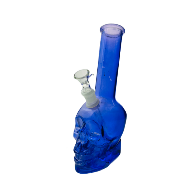 Stiklinė vandens pypkė „Blue Skull” 24 cm