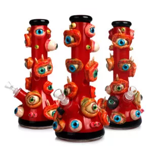 Stiklinė vandens pypkė ,,Red Eyes Beaker" 32 cm