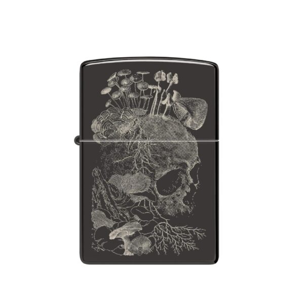 Žiebtuvėlis Zippo Black Gloss Skull Mushroom