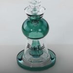 Stiklinė vandens pypkė „Black Leaf Sea Green" 29cm