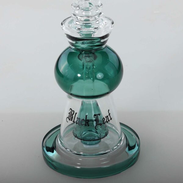 Stiklinė vandens pypkė „Black Leaf Sea Green" 29cm