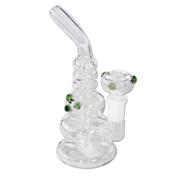 Stiklinė vandens pypkė „BL Mini Bubbler Green” 15 cm