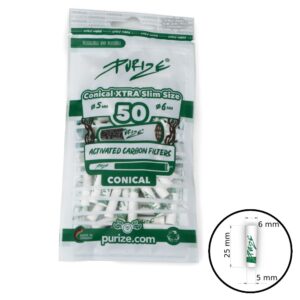 Aktyviosios anglie filtrai purize xtra slim conical 50 vnt.