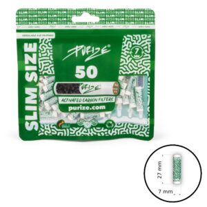 Aktyviosios anglie filtrai purize Slim 50 vnt