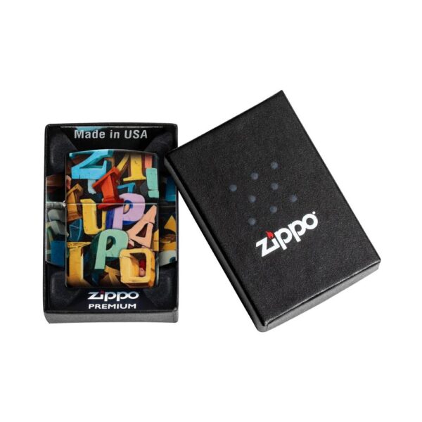 Žiebtuvėlis Zippo Abstract Letters Design