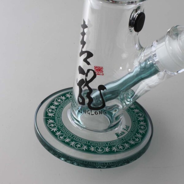 Stiklinė vandens pypkė Black Leaf Cylinder Qinglong 49 cm