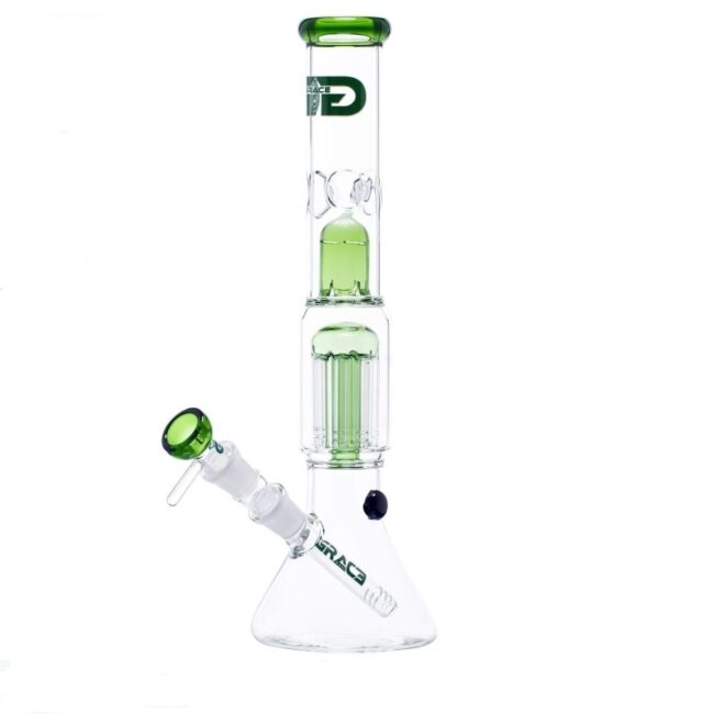 Stiklinė vandens pypkė Grace Glass Green Shotgun 35cm