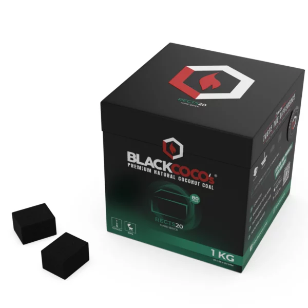 Natūralūs kokoso angliukai Blackcoco’s RECTS20 1kg.