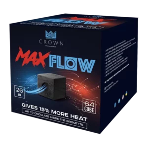 Natūralūs kokoso angliukai Crown Max Flow 26mm 1 kg.