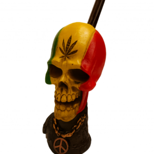Epoksidinė pypkė Rasta Skull 11 cm