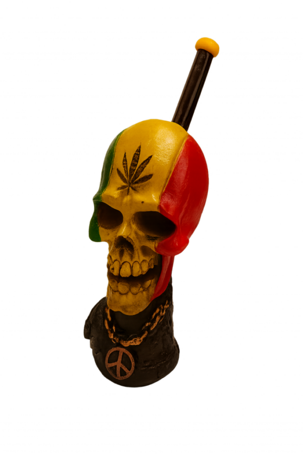 Epoksidinė pypkė Rasta Skull 11 cm