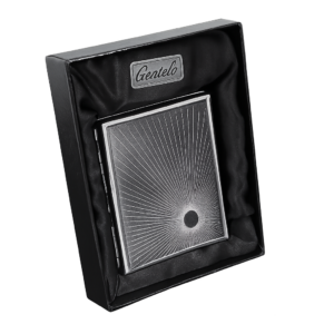 Graviruotas metalinis portsigaras „Saulė“ (Cigaretinė)