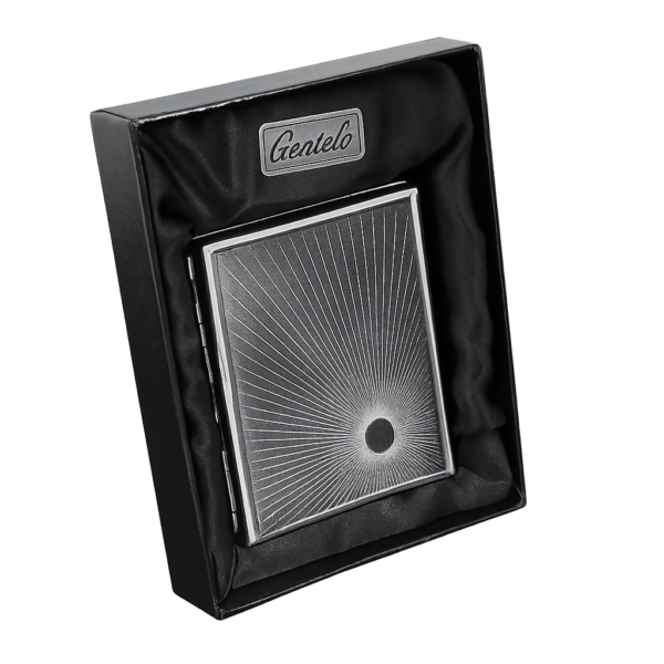 Graviruotas metalinis portsigaras „Saulė“ (Cigaretinė)