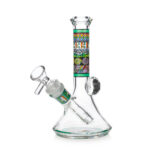 Stiklinė vandens pypkė Hippie Gift 18 cm mėlynų motyvų