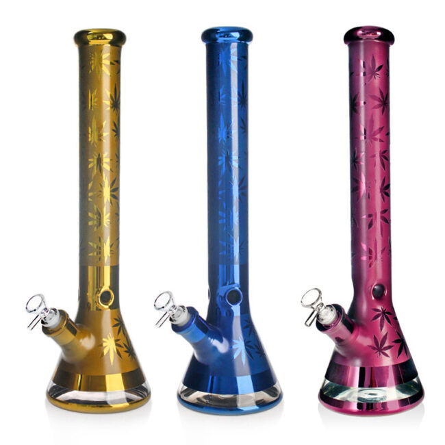 Stiklinė vandens pypkė Hollow leaf 46 cm