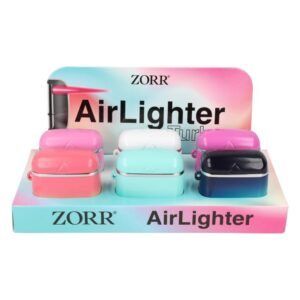 Turbo žiebtuvėlis Zorr Air su vėjui atsparia liepsna, modernus kompaktiškas dizainas.