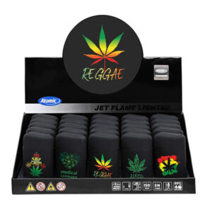 Žiebtuvėlis Cannabis Jetflame mėlyna liepsna atspari vėjui