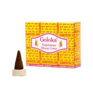 Goloka Nag Champa natūralūs kūginiai smilkalai