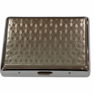 cigarečių dėklas metalinis ornamentuotas (95×80×20 mm)
