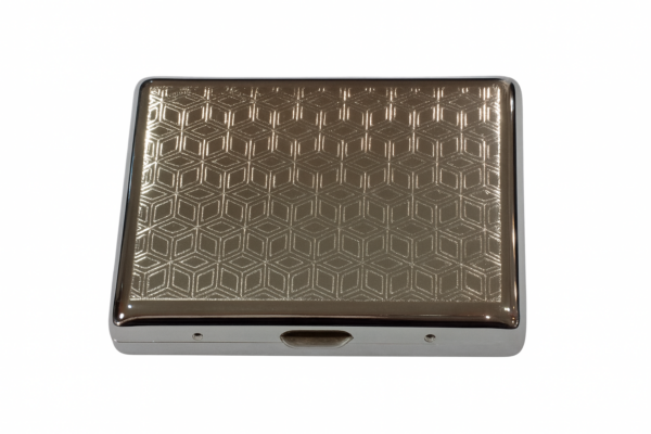 cigarečių dėklas metalinis ornamentuotas (95×80×20 mm)