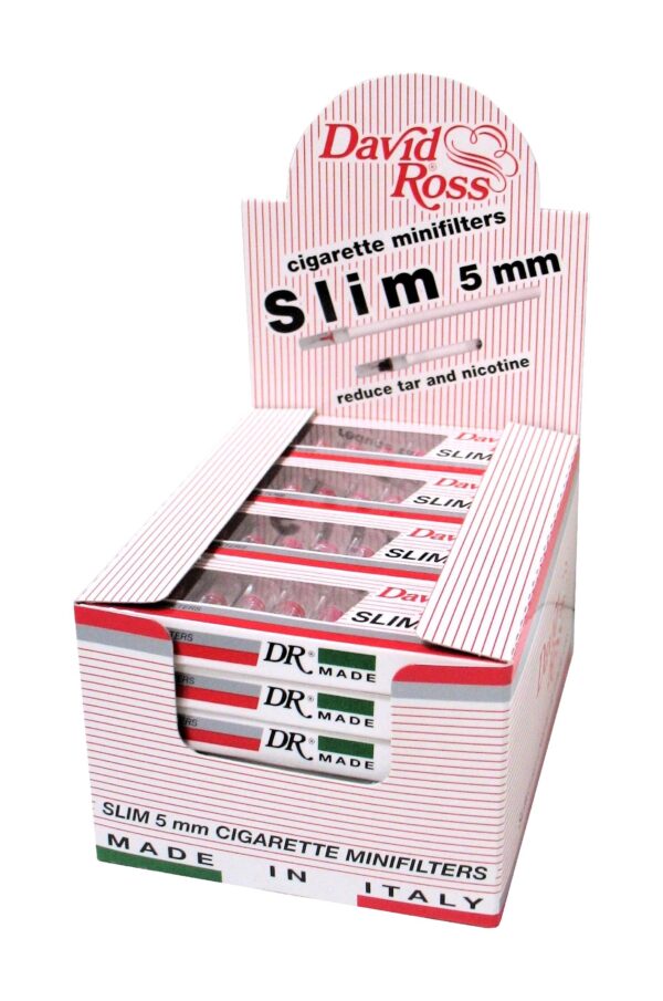 David Ross Slim minifiltrai 5 mm (10 vnt.) didmeninė dėžutė