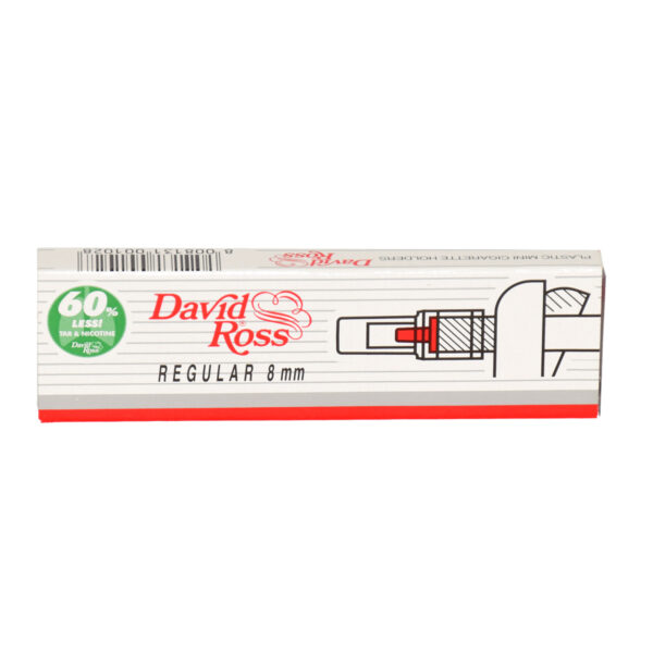David Ross minifiltrai - cigarečių kandikliai su mechanine mikrofiltravimo sistema. Skaidrus korpusas, 10 vnt. pakuotėje.