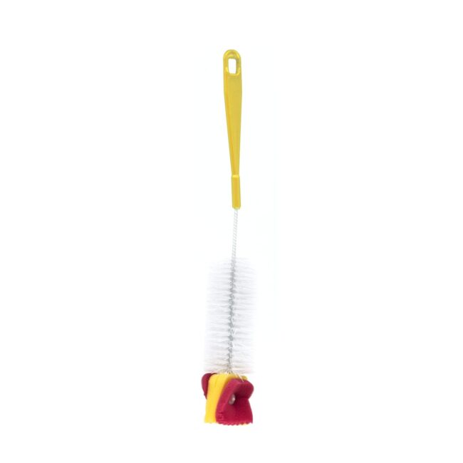 Kaljano vazos šepetys su kempinėle 40 cm geltonas