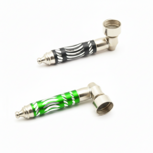 Metalinė pypkutė „Multi Twist” – 8.5 cm juoda ir žalia