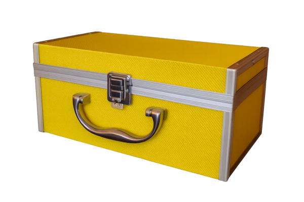 Paslapčių dėžutė geltona Paslapčių dėžutė 12x12x24 cm geltona