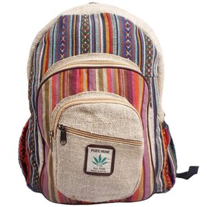Rankų darbo kanapinė kuprinė „Pure Hemp“