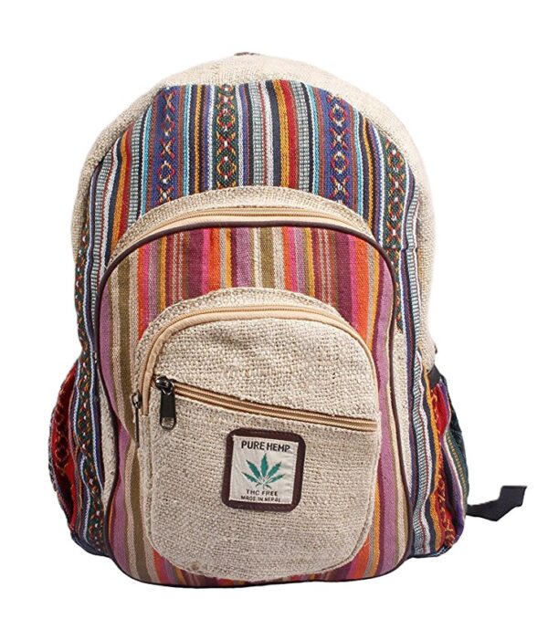 Rankų darbo kanapinė kuprinė „Pure Hemp“ Rankų darbo kanapinė kuprinė „Pure Hemp“