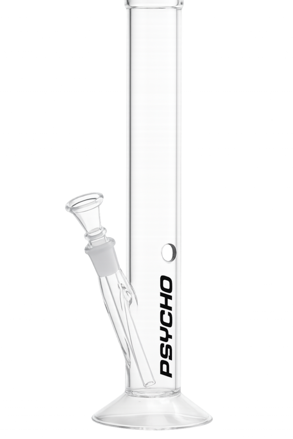 Stiklinė vandens pypkė „Psycho“ 34 cm – minimalistinis dizainas