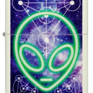 Žiebtuvėlis Zippo Alien šviečia tamsoje (žaliai)