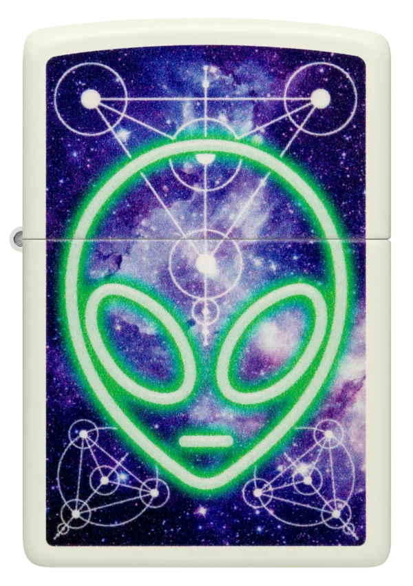 Žiebtuvėlis Zippo Alien šviečia tamsoje (žaliai)