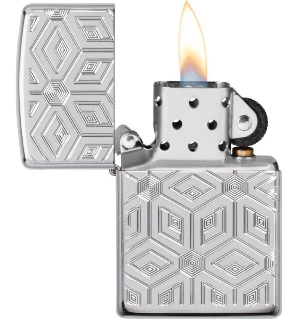 Žiebtuvėlis Zippo Boxes All Over atviras