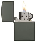 Žiebtuvėlis Zippo Green Matte su liepsna