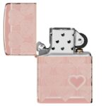 Žiebtuvėlis Zippo Hearts Rose Gold atidarytas