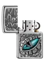 Žiebtuvėlis Zippo Kroko Eye atidarytas
