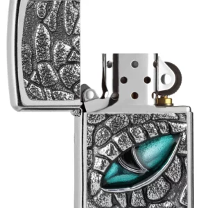 Žiebtuvėlis Zippo Kroko Eye atidarytas