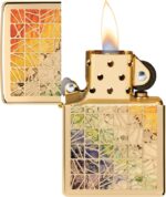 Žiebtuvėlis Zippo Patterns atidarytas dega