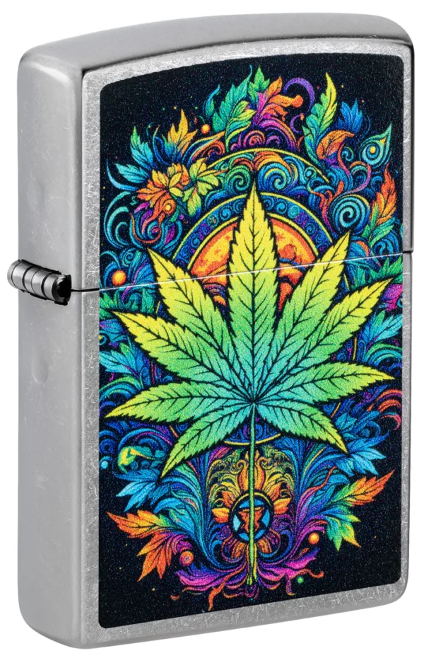 Žiebtuvėlis Zippo Psychedelic Cannabis Design Žiebtuvėlis Zippo Psychedelic Cannabis Design