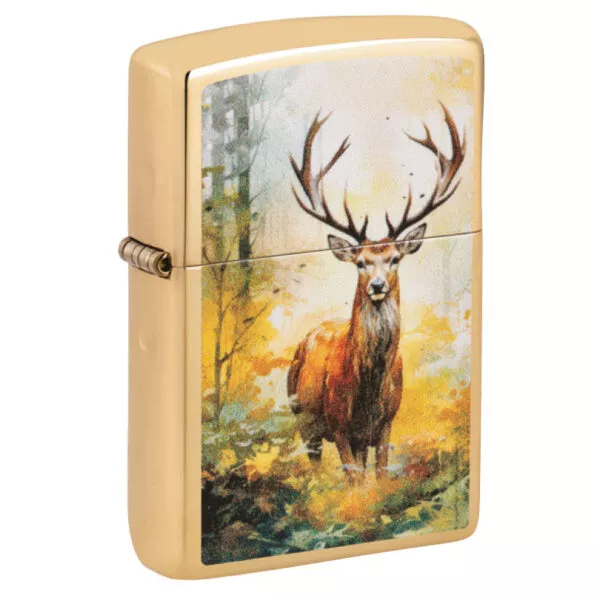 Žiebtuvėlis Zippo Watercolor Deer Design Žiebtuvėlis Zippo Watercolor Deer Design