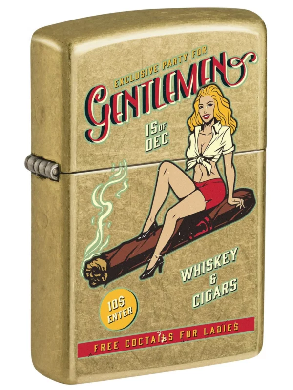 Žiebtuvėlis Zippo Whiskey and Cigars Žiebtuvėlis Zippo Whiskey and Cigars