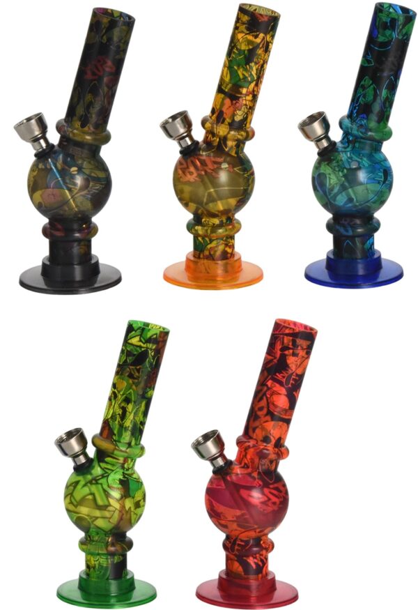 Akrilinė vandens pypkė Mini „Graffiti“ 14 cm Akrilinė vandens pypkė Mini „Graffiti“ 14 cm